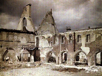 Cloister of the Convent of the Cordeliers, Reims, Marne, France, 1917